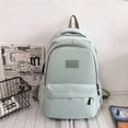 thumbnail image 1 of Mochila Simple Todo Combinado ins Estilo Campus Color Sólido De Gran Capacidad Estudiante De Escuela Bolsa De Viaje Ordenador Pareja, 1 of 4