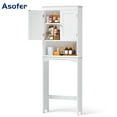 thumbnail image 6 of Over the Toilet Storage Cabinet, Asofer Bathroom Space Saver Organizer above Toilet with Adjustable Shelf & 2 Doors, White, 6 of 10