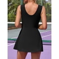 thumbnail image 7 of Anwell Womens Side Slit Tennise Dress Tummy Control Sport Dress Built-in Shorts, 7 of 7