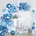 thumbnail image 4 of Globos para Fiesta, Juego de Globos Decoraciones, Kit de Guirnalda de Globos Azules Globos Metálicos para Cumpleaños Revelación de Sexo Graduación Año, 4 of 4