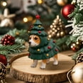 thumbnail image 5 of Cute Animal Christmas Tree Figurine – Resin Mini Statue with Festive Costume for Holiday Home Décor, Table Display, Stocking Stuffers or Christmas Gift, 5 of 5