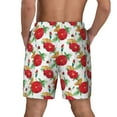 thumbnail image 4 of Balery Rose Flowers Mens Swim Trunks Swim Shorts for Men Quick Dry Inseam Beach Shorts with Compression Liner Pocket-3X-Large, 4 of 9
