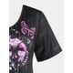 thumbnail image 4 of Camiseta de Túnica de Talla Extra de Estampado Floral de Mariposa Rosegal  Camisetas tallas grandes, 4 of 5