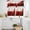 Red White Yellow, variant on Red Marble Kitchen Curtains Sets for Windows 36 Inch Length, Modern Ink Painting Art Abstract Rod Pocket Window Treatments Tier Curtains and Valances Set for Bedroom/Bathroom