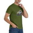 thumbnail image 5 of ONETECH Vintage Racing Mens Graphic T Shirt 100% Cotton Round Neck Tee Moss Green, 5 of 8
