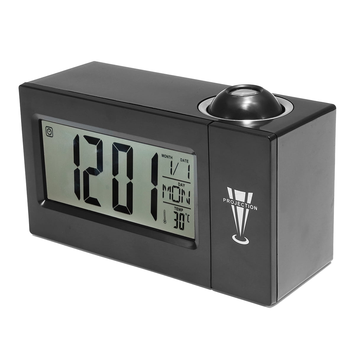 Snooze Alarm Clock Backlight Wall LCD Projector Projection Clocks Thermometer
