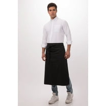 Chef Works Unisex Bistro Apron, Black W/ White Pinstripe, One Size