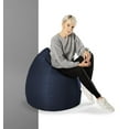 thumbnail image 3 of Fauteuil poire Brava bleu marine de Gouchee Home– Tissu hydrofuge avec rembourrage en billes de polystyrène, adapté aux adultes et aux adolescents, siège léger et portable pour dortoir ou salon, 3 of 8