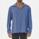 thumbnail image 1 of Blusa y camisa de manga larga con cuello vuelto para hombre, informal, de color liso, semiabierta, de poliéster, 1 of 7