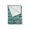 thumbnail image 2 of Underwater Soft Flannel Fleece Throw Blanket, Sea Waves Background with Sea Life Theme Creatures, Cozy Plush for Indoor and Outdoor Use, 50" x 70", Sage Green Slate Blue, by Ambesonne, 2 of 6