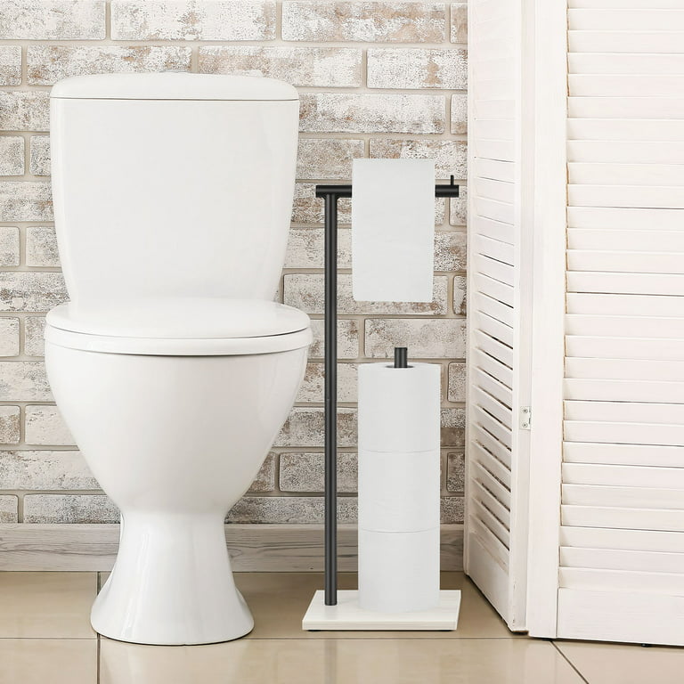 Toilet Paper Holder Free Standing - Toilet Paper Holder Stand with Storage  Shelf, Black Toilet Paper Holder with Toilet Brush, Bathroom Toilet Paper  Roll Holder, Floor Standing Toilet Roll - Yahoo Shopping