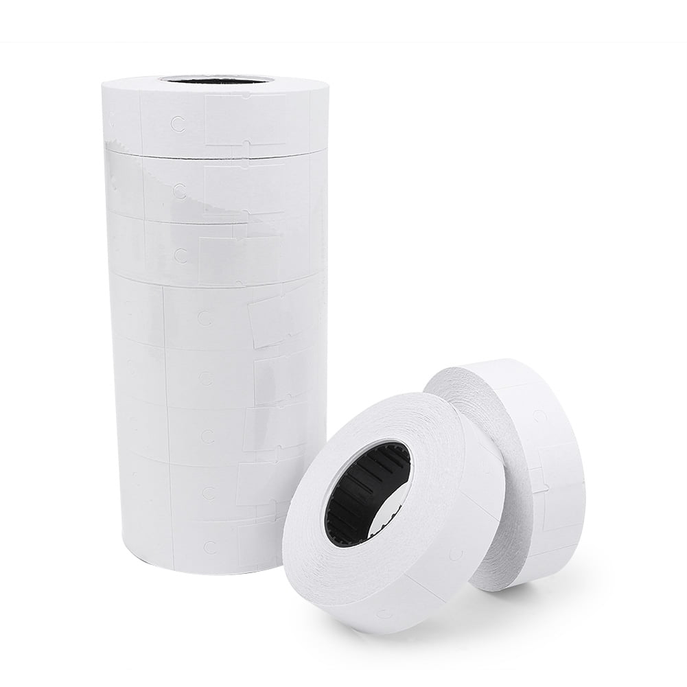 ZSWAL 10 Rolls Label Paper, White Price Label Paper for MX6600 Price