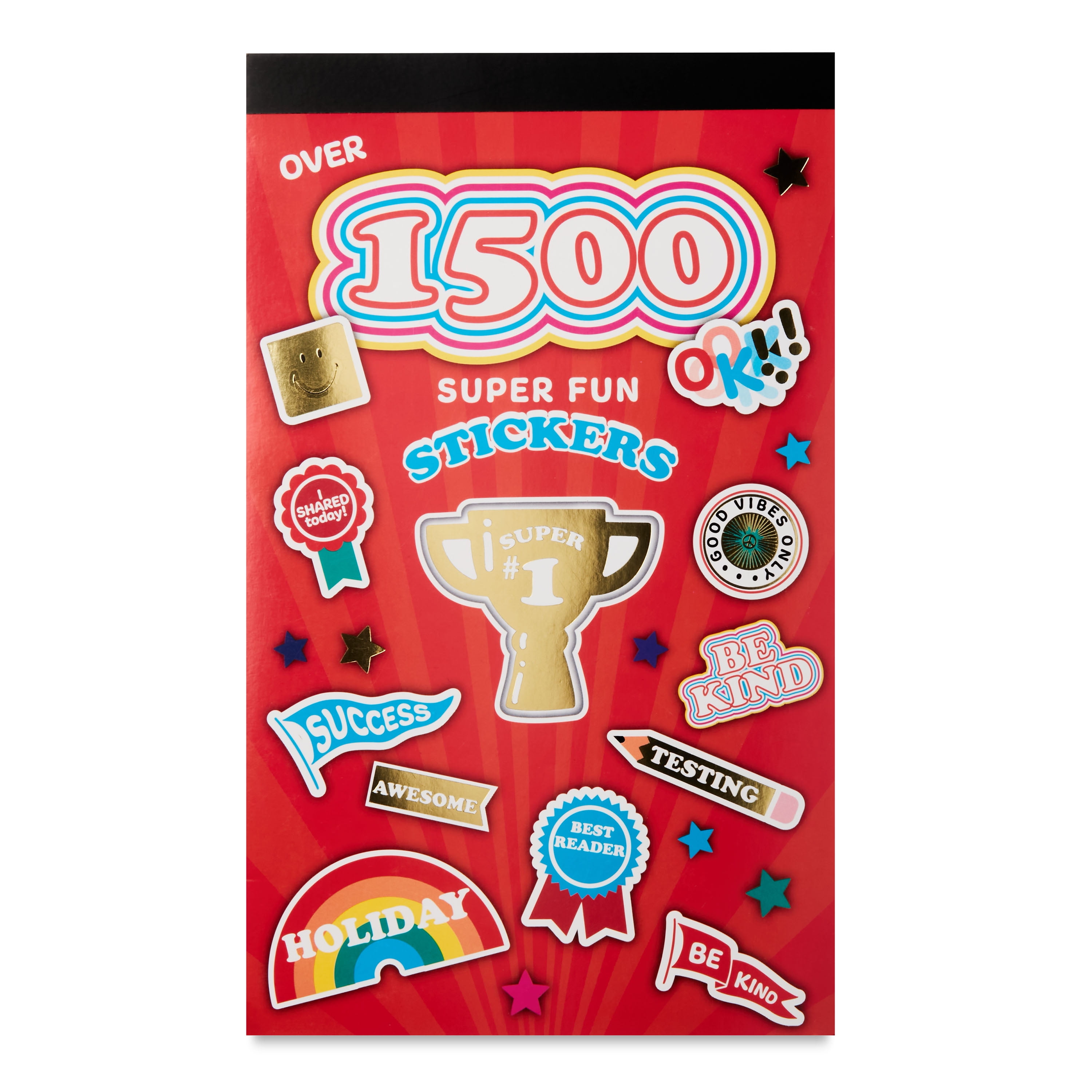 Pen+Gear Multi-Color Teacher Incentive Sticker Book, 5.75'x9.5', 16 Sheets
