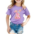 thumbnail image 2 of Easter Shirts for Girls Rabbit Tops Egg Hunt Short Sleeve T Shirt Loose Happy Easter Tee Shirt T-Shirt Boys & Girls Shirts, 2 of 4