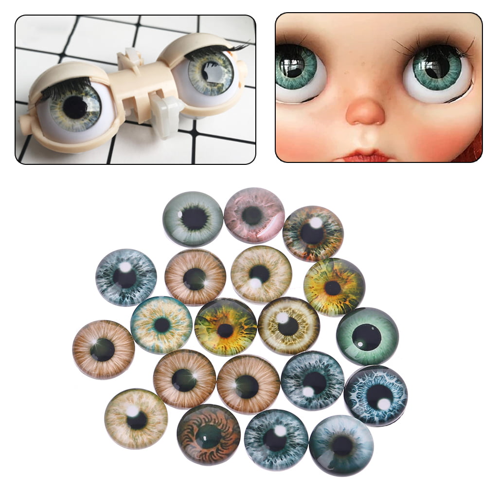 20Pcs Glass Doll Eyes Animal DIY Crafts Eyeballs Jewelry 8mm-20mm Handmade 