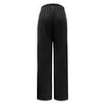 thumbnail image 5 of Bibifish Womens Pants Soft Flowy Wide Leg Drawstring Elastic High Waist Trousers Dragging Hem Comfy Wear Everyday Ladies Bottom Outfits, 5 of 5