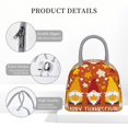 thumbnail image 4 of Fotbe Happy Thanksgiving Three Gnomes Bolsa de Almuerzo con Estampado, Lonchera Aislada, Contenedor de Comida Reutilizable Tipo Cooler a Prueba de Fugas, 4 of 6