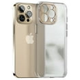 thumbnail image 1 of ELEHOLD for iPhone 13 Pro Lens Protection Case Lightweight Clear Frosted Rugged PC, All-Inclusive [Not Yellowing Technology] Full Body Shockproof Protective Cover for iPhone 13 Pro, Gold, 1 of 8