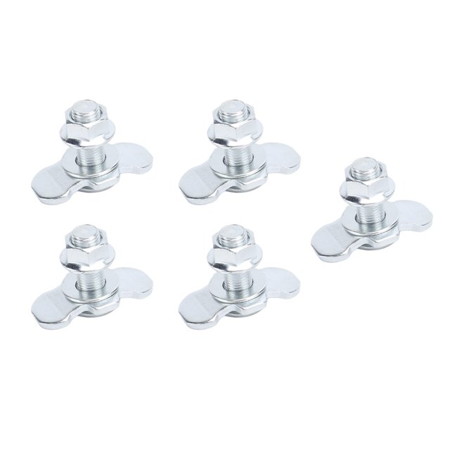 5 Pcs Écrou de Fixation à Double Crampon Fileté pour Rail en L pour Lit de Camion Van, Accessoires de Contrôle de Cargaison pour Remorque de Lit de Camion