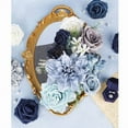 thumbnail image 5 of Blue and White Artificial Flowers Combo Box Fake Roses for DIY Wedding Bouquets Bridal Shower Table Centerpieces Floral Arrangements Party Home Decor Cake Decorations, 5 of 5
