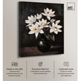 thumbnail image 3 of Chiaroscuro Flowers Canvas Dark Elegant Florals by Art Remedy, Gallery Wrapped, 30 x 36, 3 of 7