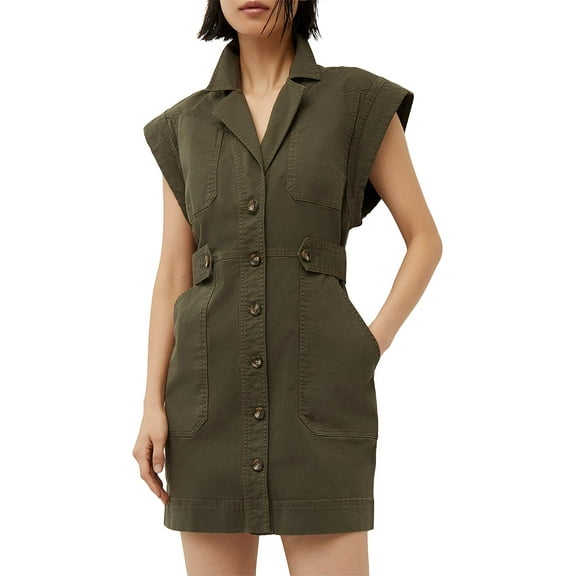 Veronica Beard Womens Collared Short Shirtdress