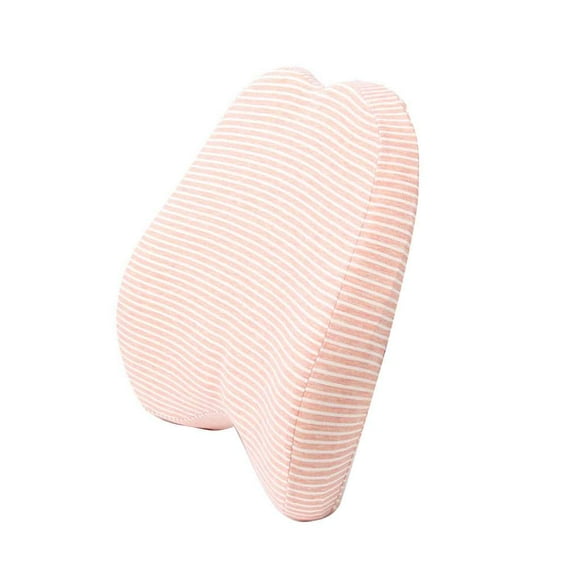 Riwesomey Cintura Respaldo Cojín Lumbar Almohada Respaldo Coche Oficina Trabajo Asiento Ventana automotriz Rosado