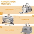 thumbnail image 4 of EOIVSH Cat Carrier,Small Medium Pet Carrier,Breathable Mesh Dog Travel Bag with Wool Mat,Grey, 4 of 10