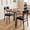 Rustic Brown, variant on Small Dining Table Set for 2, Small Kitchen Table and Chairs Set of 2, 3Pcs Dining Room Table Set with 2 Upholstered Chairs, Furniture Set Dinette for Small Place, Apartment, Rustic Brown