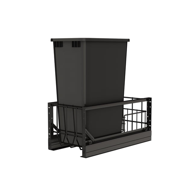 Rev-A-Shelf Single Pullout 50 qt. Kitchen Trash Can, Soft-Close, 5349-1550DM-118