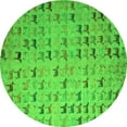 thumbnail image 1 of Ahgly Company Indoor Round Abstract Green Modern Area Rugs, 8' Round, 1 of 4