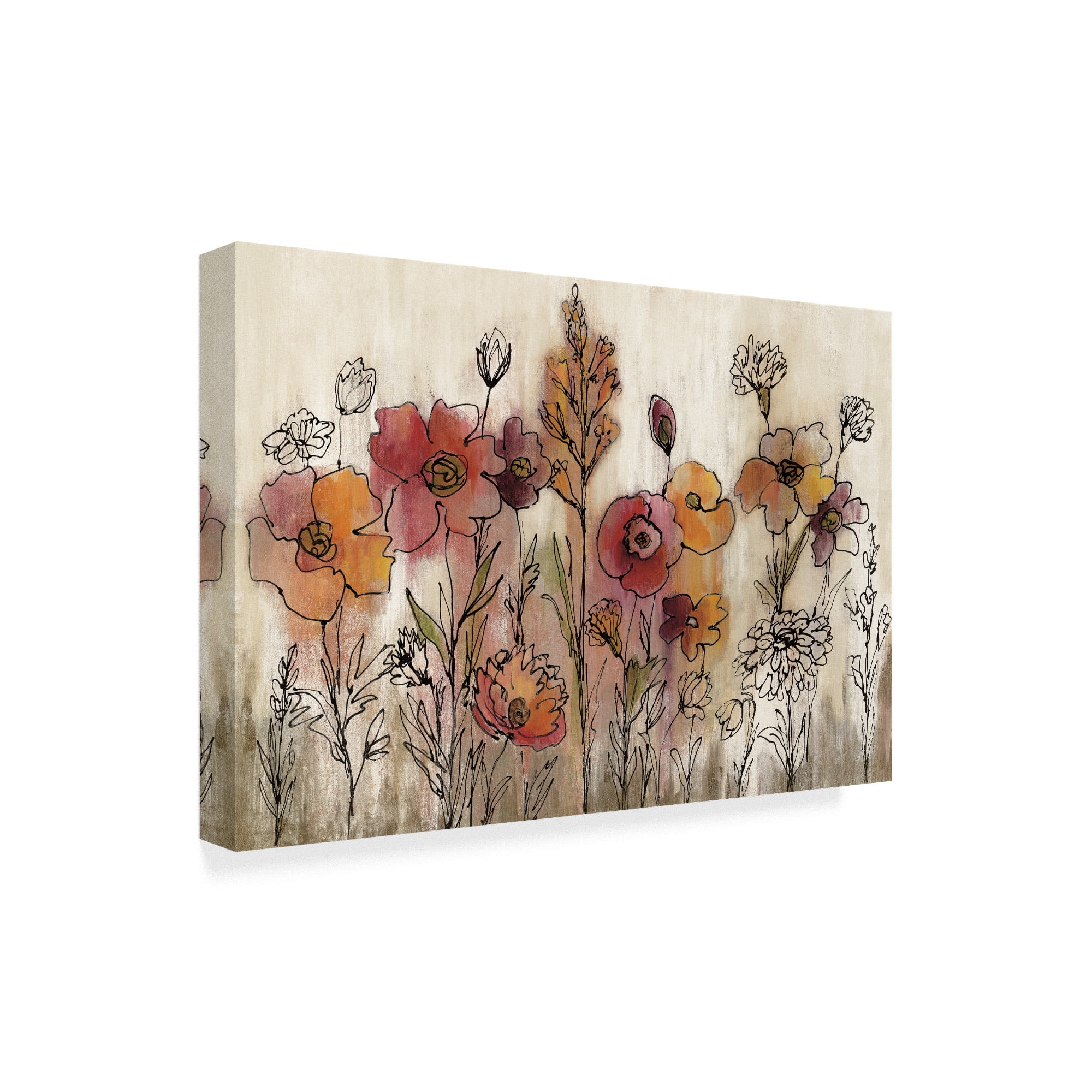 Trademark Fine Art 'Contemporary Botanical Cream' Canvas Art by Silvia Vassileva