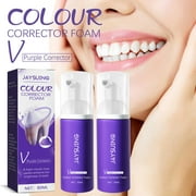 NATUREASY Purple Toothpaste for Teeth Whitening, Teeth Whitening Foam for Yellow Teeth Removal, Protect The Health of Sensitive Teeth with Natural Ingredients, Regains Confident Smiles,  2PCS