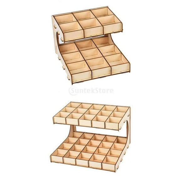 2 Estantes de Pintura de DIY Organizador de Almacenamiento CUTICAT Estante de pintura de madera
