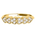 thumbnail image 2 of Aonejewelry 0.07 Ctw. Classy Heart Shaped Diamond Wedding Band In 10K Yellow Gold, 2 of 4