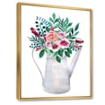 thumbnail image 3 of Designart 'Bouquets of Flowers In Rustic Flowering Pot With Berries' Traditional Framed Canvas Wall Art Print, 3 of 5