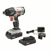 PORTER CABLE 20-Volt Max Lithium-Ion Cordless Compact Impact Driver With 2 Batteries, PCC641LB