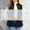 thumbnail image 2 of DISKEBUISS Plus Size Quilted Puffer Vest for Women Stand Collar Sleeveless Zip Up Gilet with Pockets for Fall Winter, 2 of 7