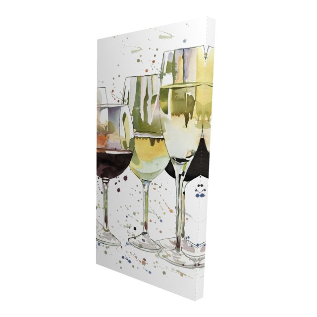 Beautiful wine glasses - 24"x48" canvas - Print on demand