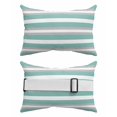 thumbnail image 2 of Pack of 4 Outdoor Lumbar Pillow Covers 12x20 Inch, Aqua Grey White Stripe Waterproof Throw Pillow Covers Set, Rustic Modern Turquoise Striped Decorative Cushion Cases for Patio Porch Car, 2 of 7
