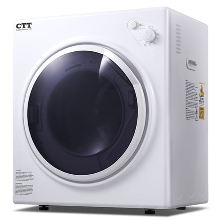 CTT Portable Clothes Dryer 3.5 cu.ft, 110V Laundry Dryer with Stainless Steel Tub, 4 Drying Mode, Portable Dryers for Laundry, Apartments, RVs, Dorms, 1500W