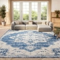 thumbnail image 4 of SAFAVIEH Brentwood Salah Oriental Area Rug, Ivory/Navy, 5' x 5' Square, 4 of 13