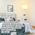 thumbnail image 5 of Modern Shelf Floor Lamp With Wireless & Fast Charging Usb Ports Type C Port 2 Power Outlets 3 Tier Storage For Bedroom White, 5 of 9