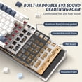 thumbnail image 5 of ATTACK SHARK K8 Wireless Mechanical Keyboard, Trip-Mode BT5.0/2.4G/Wired Gaming Keyboard 100 Keys Hot Swappable Red Switches Gasket RGB Keyboard with Number Pad for PC Gamers/Mac/Windows, 5 of 9