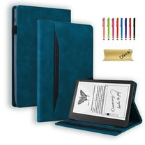 Dteck Folio Case for Kindle Scribe (2022 Release) 10.2 Inch - PU Leather Wallet Flip Stand Cover with Card Slots,Blue