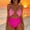 A492 Pink, variant on One Piece Swimsuits for Women Spaghetti Strap Cut Out Monokini High Cut Backless Bathing Suits Flattering Ruched Tummy Control Swimwear