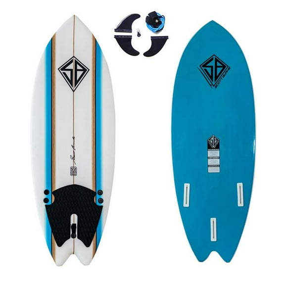 Scott Burke 290  5 ft. 2 in. Soft-top Fish Surfboard with Traction & Leash