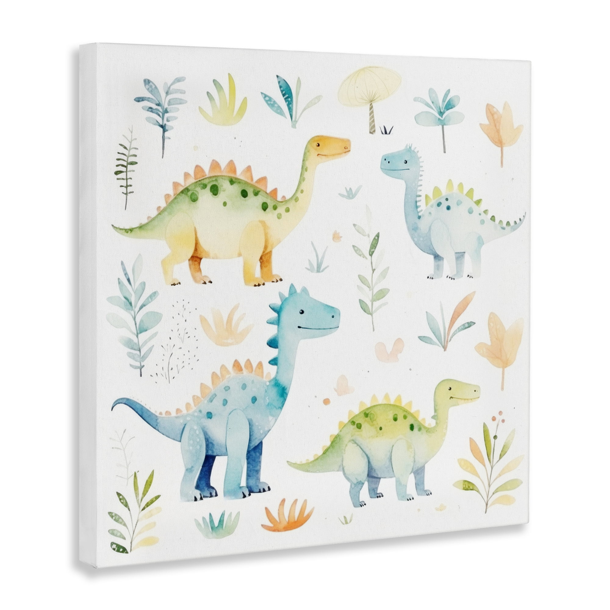 Stupell Industries Different Dinosaur Wonders Canvas Wall Art, design by Lazar Studio