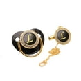 thumbnail image 1 of Xihbxyly Pinza para Chupete con Brillantes, Pinza para Pezón Personalizable con Inicial de Diamantes de Imitación, Chupete Brillante para Bebé, Ideal para Ocasiones Especiales, Bautizos, Bodas, Recié, 1 of 2
