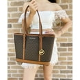 thumbnail image 2 of Michael Kors Womens Jet Set Travel Signature Small Top Zip Shoulder Tote - Brown 35S0GTVT1V-847, 2 of 4